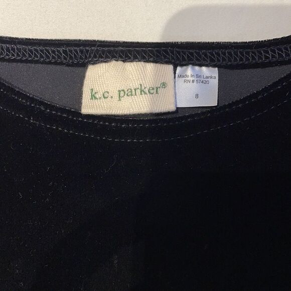 k.c. parker Black Formal Dress Sleeveless Sz 8 - Picture 3 of 6